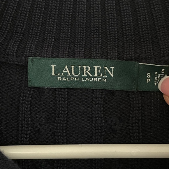 Lauren Ralph Lauren Blue Full Zip Sweater Women’s Size Small - Picture 8 of 8